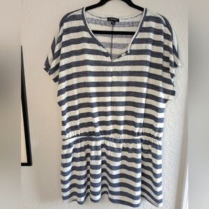 Lane Bryant Tunic Top Kimono Sleeves Elastic Waist 18/20 Flaw Pictured Knit